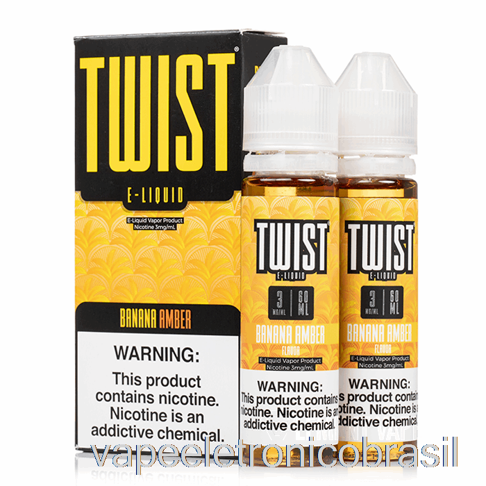 Vape Recarregável Banana Amber - Twist E-líquido - 120ml 3mg